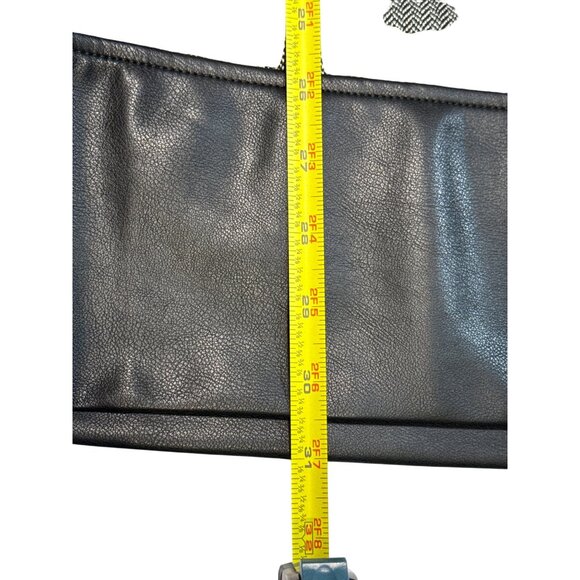 Maeve Anthropologie Sleeveless Sheath Dress Gray Black Faux Leather Hem XXS NWT - Picture 10 of 16